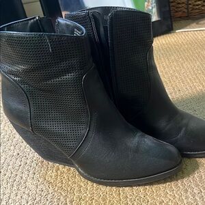 Very Volatile Black Ankle Booties with Western Flair
